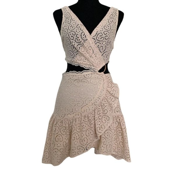 Cotton beige Sandro sundress